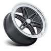 Groove 6 Drag - 20in, Flow Formed Aluminum, Anthracite W/ Diamond Cut Lip, 20X9.5, 6X5.5, 25mm, 194933447190, SAEJ2530, 194933447190