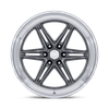 Groove 6 Drag - 20in, Flow Formed Aluminum, Anthracite W/ Diamond Cut Lip, 20X9.5, 6X5.5, 25mm, 194933447190, SAEJ2530, 194933447190