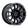 Foxhound - 18in, Cast Aluminum, Gloss Black Dark Tinted Clear, 18X9, 6X5.5, 1mm, 194933448173, SAEJ2530, 194933448173