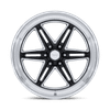 Groove 6 Drag - 17in, Flow Formed Aluminum, Gloss Black Milled W/ DC Lip, 17X10, 6X135, 38mm, 194933447145, SAEJ2530, 194933447145