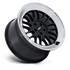 SCP - 18in, Flow Formed Aluminum, Gloss Black W/ Diamond Cut Lip, 18X8.5, 5X4.5, 35mm, 194933451562, SAEJ2530, 194933451562