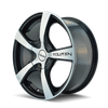 TR9 - 16in, Gloss Black Machined, 16X7, 4x100/4x114.3, 42mm, 729419039646, 729419039646