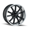 650 - 18in, Matte Black Polished, 18X9.5, 5x127, 0mm, 729419102432, 729419102432