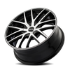 TR60 - 19in, Gloss Black Machined, 19X8.5, 5x108/5x114.3, 40mm, 729419151553, 729419151553