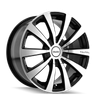 TR3 - 18in, Gloss Black Machined, 18X8, 5x100/5x114.3, 40mm, 729419010775, 729419010775