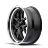 610 - 17in, Matte Black Polished, 17X7, 5x120.65, 0mm, 729419180690, 729419180690