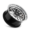 611 - 17in, Gloss Black Milled With Diamond Cut Lip, 17X7, 5x120.65, 0mm, 729419188412, 729419188412
