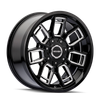 Ordinance - 20in, Gloss Black Milled, 20X9, 5x127/5x139.7, 0mm, 729419180454, 729419180454