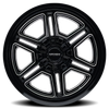 Hermosa - 20in, Gloss Black Milled, 20X10, 8x165.1, -25mm, 729419175191, 729419175191