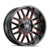 Cogent - 22in, Gloss Black Milled Prism Red, 22X10, 8x170, -19mm, 729419186739, 729419186739