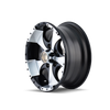 136 - 14in, Gloss Black Machined, 14X6, 5x114.3, 0mm, 729419109004, 729419109004