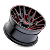 Evolution - 22in, Gloss Black Prizm Red, 22X12, 6x135, -44mm, 729419179991, 729419179991