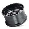 Sevenfold - 20in, Gloss Black/Milled Spokes, 20X12, 6x139.7, -51mm, 729419125479, 729419125479