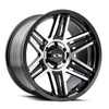 147 - 17in, Gloss Black Machined, 17X9, 8x180, 0mm, 729419173333, 729419173333