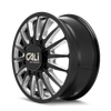 Summit Dually - 20in, Gloss Black/Milled Spokes, 20X8.25, 8x165.1, 115mm, 729419149604, 729419149604
