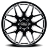 Invader Dually - 22in, Gloss Black/Milled Spokes, 22X8.25, 8x200, -232mm, 729419171629, 729419171629