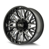 Crusher - 22in, Gloss Black/Milled Spokes, 22X10, 8x170, -19mm, 729419187484, 729419187484