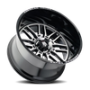 Restless - 24in, Gloss Black Milled, 24X14, 8x165.1, -76mm, 729419173982, 729419173982