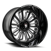Butcher - 24in, Gloss Black Milled, 24X14, 5x127, -76mm, 729419174514, 729419174514