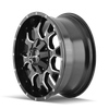 Warrior - 20in, Gloss Black Milled, 20X9, 8x180, 18mm, 729419074456, 729419074456