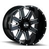 141 - 20in, Gloss Black Milled, 20X9, 8x165.1, 0mm, 729419186449, 729419186449