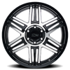 147 - 17in, Gloss Black Machined, 17X9, 8x170, 0mm, 729419173326, 729419173326