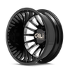 Summit Dually - 22in, Gloss Black/Milled Spokes, 22X8.25, 8x165.1, -192mm, 729419149819, 729419149819