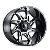 Spyder - 22in, Gloss Black Machined, 22X14, 8x180, -76mm, 729419137489, 729419137489