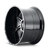 Vortex - 22in, Gloss Black Machined, 22X12, 6x135, -44mm, 729419136130, 729419136130