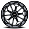 Auburn - 24in, Gloss Black/Milled Spokes, 24X14, 8x180, -76mm, 729419176570, 729419176570