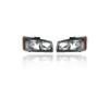 Headlight Assembly - Compatible/Replacement for '03-04 Chevrolet Silverado/Avalanche (Exclude Black Bezel/Body Cladding Model) - With Chrome Bezel - Left + Right Set - 10396912, 10396913 - CAPA