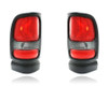 Tail Light For 55055264AC, 55055265AD 94-02 Dodge Pickup (Old Style) Without Sport-Package - Pair, Left Driver + Right Passenger Set