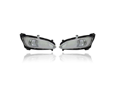 Fog Light Assembly - Compatible/Replacement for '13-16 Hyundai Santa Fe Sport - Pair, Left Driver + Right Passenger Set - 922024Z000, 922014Z000