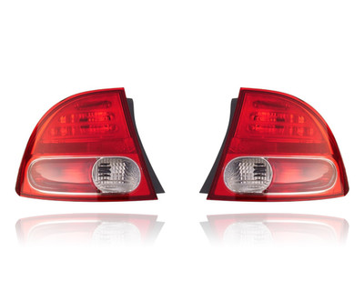 Tail Light For HO2801165; HO2800166 06-08 Honda Civic-Sedan/Hybrid - Pair Left and Right (On Rear Body), CAPA Tail Light For HO2801165; HO2800166 06-08 Honda Civic-Sedan/Hybrid - Pair Left and Right (On Rear Body), CAPA