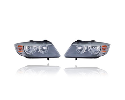 Headlight - Compatible/Replacement for '09-11 BMW 3-Series Sedan, 09-12 Wagon - Halogen - Pair, Left Driver + Right Passenger Set - 63117202578, 63117202577 Headlight - Compatible/Replacement for '09-11 BMW 3-Series Sedan, 09-12 Wagon - Halogen - Pair, Left Driver + Right Passenger Set - 63117202578, 63117202577