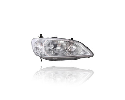 Headlight - Compatible/Replacement for '04-05 Honda Civic/Hybrid Sedan/Coupe - Right Hand - Passenger - 33101S5AA51 - CAPA Headlight - Compatible/Replacement for '04-05 Honda Civic/Hybrid Sedan/Coupe - Right Hand - Passenger - 33101S5AA51 - CAPA