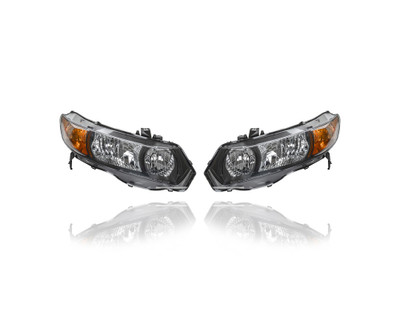 Headlight - Compatible/Replacement for '08-08 Honda Civic Coupe DX/LX/EX/EXL 1.8L - Halogen - Pair, Left Driver + Right Passenger Set - 33101SVAA11, 33151SVAA11 Headlight - Compatible/Replacement for '08-08 Honda Civic Coupe DX/LX/EX/EXL 1.8L - Halogen - Pair, Left Driver + Right Passenger Set - 33101SVAA11, 33151SVAA11