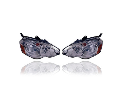 Headlight - Compatible/Replacement for '02-04 Acura RSX - Pair, Left Driver + Right Passenger Set - 33101S6MA01, 33151S6MA01 Headlight - Compatible/Replacement for '02-04 Acura RSX - Pair, Left Driver + Right Passenger Set - 33101S6MA01, 33151S6MA01