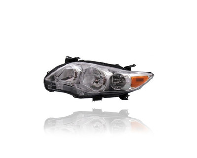 Headlight - Compatible/Replacement for '11-13 Toyota Corolla Base/L/LE (Japan Built) - Chrome Interior - Left Hand - Driver - 8117012F10 - CAPA Headlight - Compatible/Replacement for '11-13 Toyota Corolla Base/L/LE (Japan Built) - Chrome Interior - Left Hand - Driver - 8117012F10 - CAPA