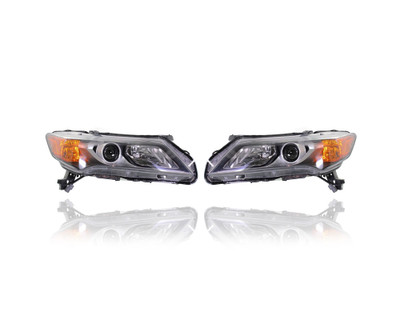 Headlight Assembly - Compatible/Replacement for '13-15 Acura ILX/Hybrid - Halogen, Without Fog Lamps - Pair, Left Driver + Right Passenger Set - 33100TX6A02, 33150TX6A02 Headlight Assembly - Compatible/Replacement for '13-15 Acura ILX/Hybrid - Halogen, Without Fog Lamps - Pair, Left Driver + Right Passenger Set - 33100TX6A02, 33150TX6A02
