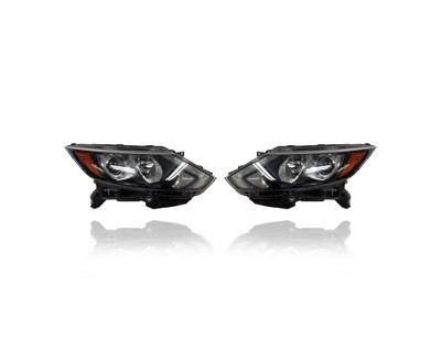 Headlight Assembly - Compatible/Replacement for '17-19 Nissan Rogue Sport/Qashqai S/SV/SL - Halogen - Pair, Left Driver + Right Passenger Set - 260106MA0A, 260606MA0A - CAPA Headlight Assembly - Compatible/Replacement for '17-19 Nissan Rogue Sport/Qashqai S/SV/SL - Halogen - Pair, Left Driver + Right Passenger Set - 260106MA0A, 260606MA0A - CAPA