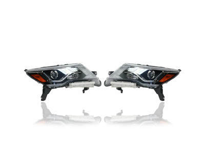 Headlight Assembly - Compatible/Replacement for '17-19 Nissan Pathfinder S/SV/SL - Halogen - Pair, Left Driver + Right Passenger Set - 260109PF9A, 260609PF9A Headlight Assembly - Compatible/Replacement for '17-19 Nissan Pathfinder S/SV/SL - Halogen - Pair, Left Driver + Right Passenger Set - 260109PF9A, 260609PF9A