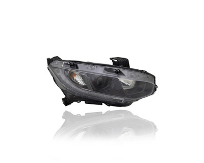 Headlight Assembly - Compatible/Replacement for '19-21 Honda Civic Sedan/Coupe DX/LX/Sport/EX/EXL - Halogen Black-Bezel - Right Hand - Passenger - 33100TBAA31 - CAPA Headlight Assembly - Compatible/Replacement for '19-21 Honda Civic Sedan/Coupe DX/LX/Sport/EX/EXL - Halogen Black-Bezel - Right Hand - Passenger - 33100TBAA31 - CAPA