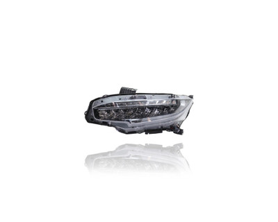 Headlight Assembly - Compatible/Replacement for '16-18 Honda Civic Sedan/Coupe, 17-19 Hatchback, 17-21 Si/Type-R Touring/Sport Touring - LED - Left Hand - Driver - 33150TBAA11 Headlight Assembly - Compatible/Replacement for '16-18 Honda Civic Sedan/Coupe, 17-19 Hatchback, 17-21 Si/Type-R Touring/Sport Touring - LED - Left Hand - Driver - 33150TBAA11