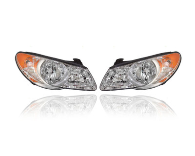 Headlight Assembly - Compatible/Replacement for '10-10 Hyundai Elantra Sedan - Halogen - Pair, Left Driver + Right Passenger Set - 921022H051, 921012H051 Headlight Assembly - Compatible/Replacement for '10-10 Hyundai Elantra Sedan - Halogen - Pair, Left Driver + Right Passenger Set - 921022H051, 921012H051