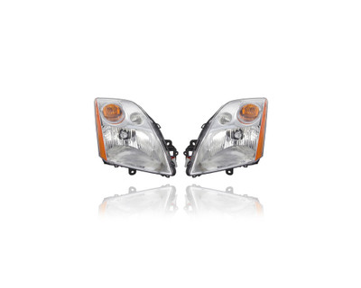 Headlight Assembly - Compatible/Replacement for '07-09 Nissan Sentra Base/FE/S/SL 2.0L - Chrome Interior - Pair, Left Driver + Right Passenger Set - 26010ET000, 26060ET000 - CAPA Headlight Assembly - Compatible/Replacement for '07-09 Nissan Sentra Base/FE/S/SL 2.0L - Chrome Interior - Pair, Left Driver + Right Passenger Set - 26010ET000, 26060ET000 - CAPA