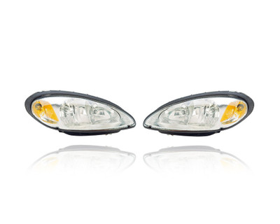 Headlight Assembly - Compatible/Replacement for '01-05 Chrysler PT Cruiser - Pair, Left Driver + Right Passenger Set - 5288764AI, 5288765AI Headlight Assembly - Compatible/Replacement for '01-05 Chrysler PT Cruiser - Pair, Left Driver + Right Passenger Set - 5288764AI, 5288765AI