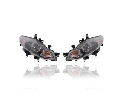 Headlight Assembly - Compatible/Replacement for '09-14 Nissan Murano S/SV/SL - Halogen - Pair, Left Driver + Right Passenger Set - 260101AA0A, 260601AA0A Headlight Assembly - Compatible/Replacement for '09-14 Nissan Murano S/SV/SL - Halogen - Pair, Left Driver + Right Passenger Set - 260101AA0A, 260601AA0A