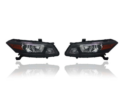 Headlight Assembly - Compatible/Replacement for '11-12 Honda Accord Coupe - Pair, Left Driver + Right Passenger Set - 33100TE0A11, 33150TE0A11 - CAPA Headlight Assembly - Compatible/Replacement for '11-12 Honda Accord Coupe - Pair, Left Driver + Right Passenger Set - 33100TE0A11, 33150TE0A11 - CAPA