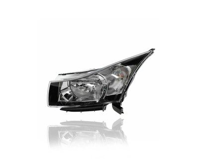 Headlight Assembly - Compatible/Replacement for '11-12 Chevrolet Cruze - With Chrome Ring On Signal Light - Left Hand - Driver - 95900041